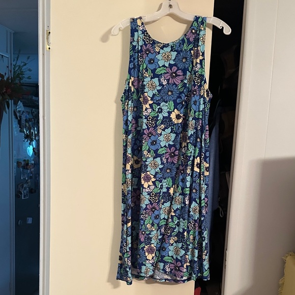Allison Brittney Floral Midi Dress - Blue and Purple - Picture 1 of 2